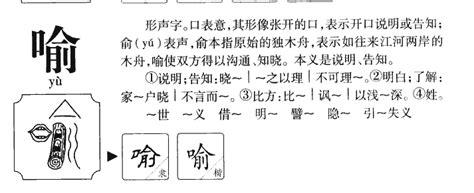 喻名字意思|喻字取名的寓意